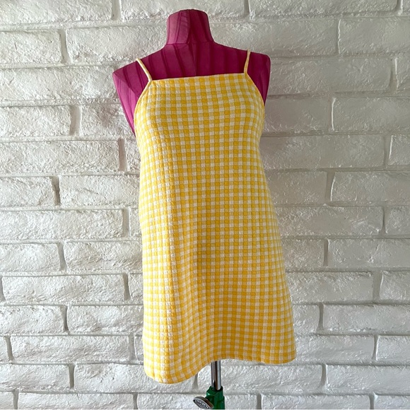 Zara Gingham Spaghetti Strap Dress Small - Picture 4 of 5